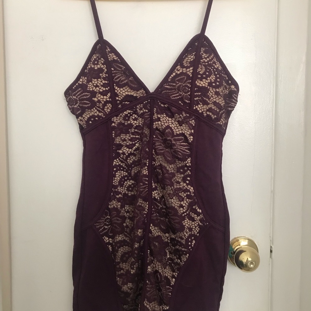 Purple floral dress